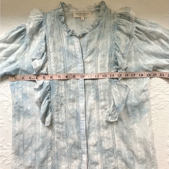 Erica Wilson Nantucket Jaja Ruffle Top blue tie dye - Picture 10 of 15